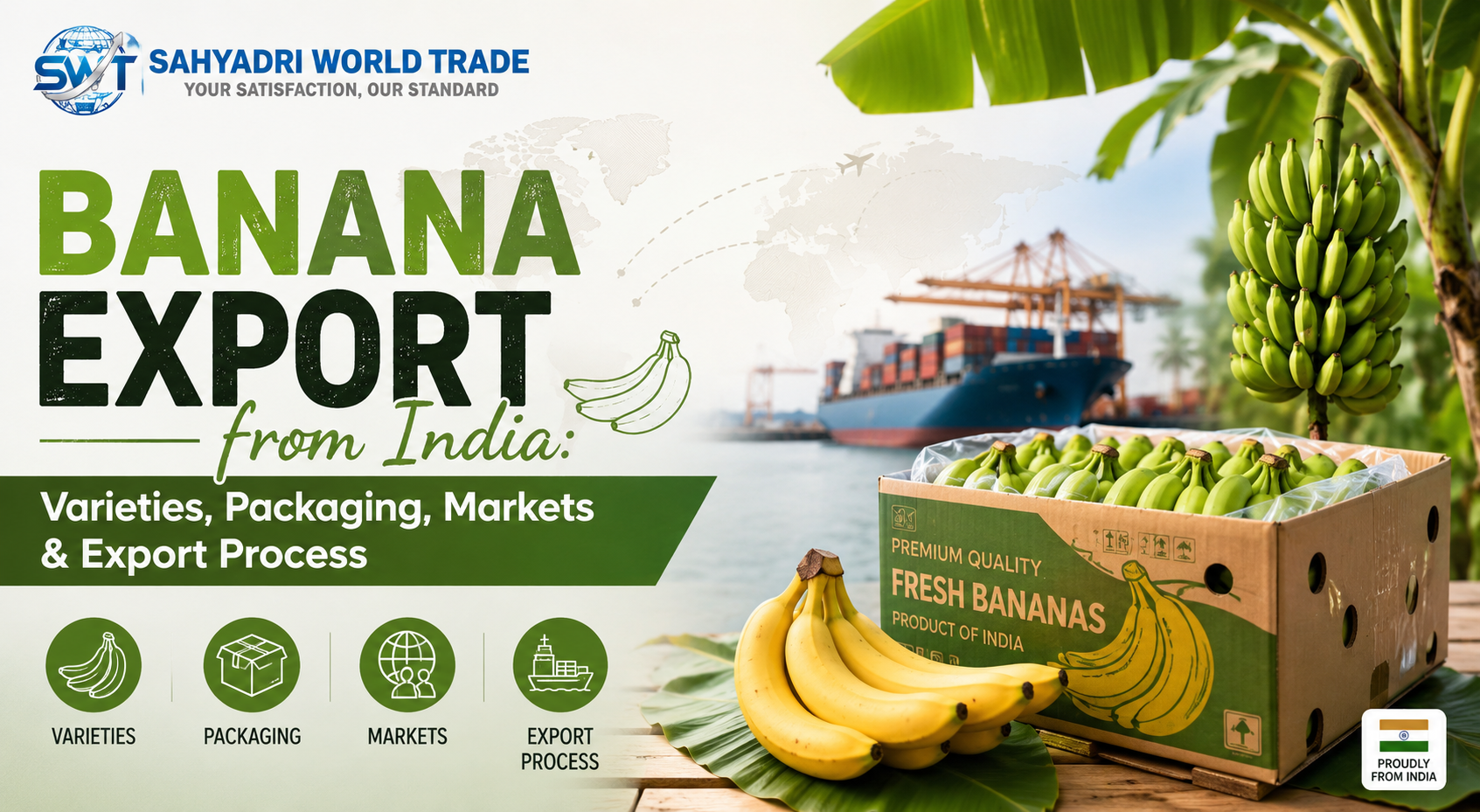 Banana Export from India: Varieties, Packaging, Markets & Export Process